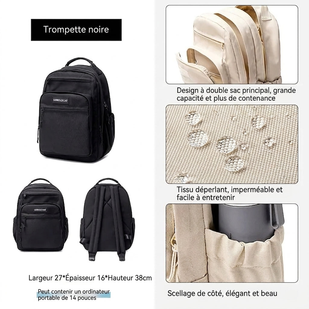 Sac à Dos Ergonomique Grande Capacité – Imperméable & Compartiment Ordinateur